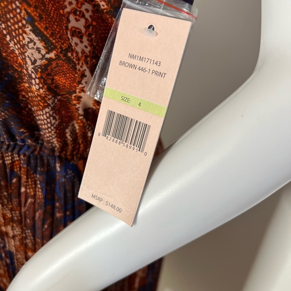 Nanette Lepore Snake Print Pleated Dress - Picture 5 of 8